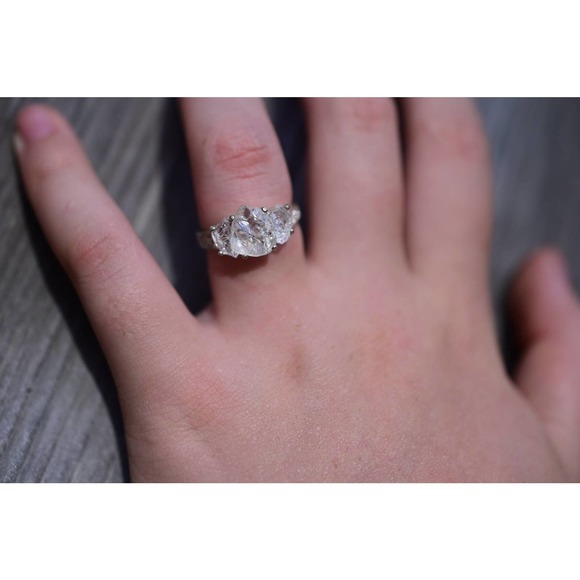 Engagement Ring, Raw Diamond Ring, Diamond Ring, uncut engagement ring, … - Picture 2 of 4